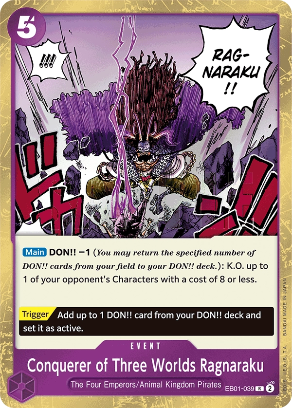 Carta Conquerer of Three Worlds Ragnaraku (EB01-039)