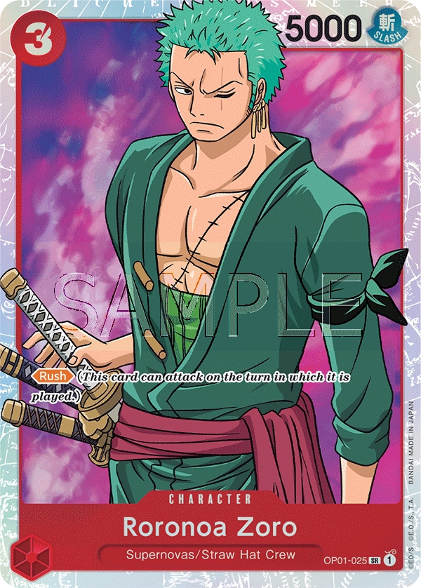 Carta Roronoa Zoro (OP01-025)