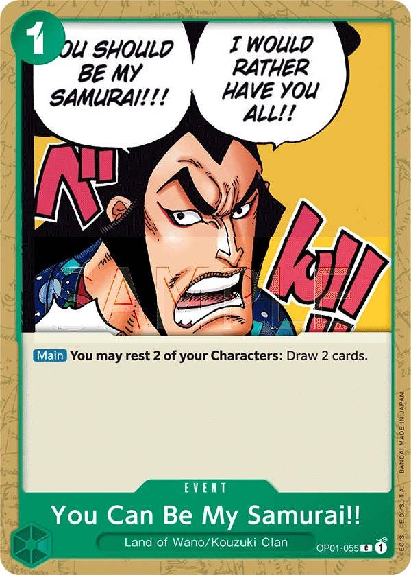 Carta You Can Be My Samurai!! (OP01-055)