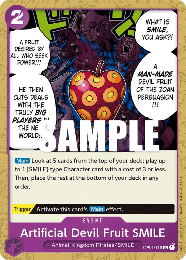 Carta Artificial Devil Fruit SMILE (OP01-116)