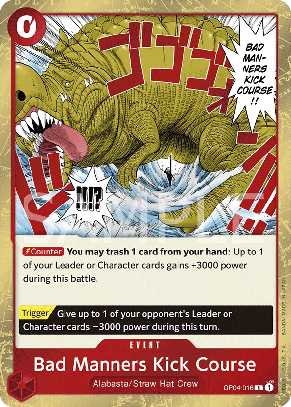 Carta Bad Manners Kick Course (OP04-016)