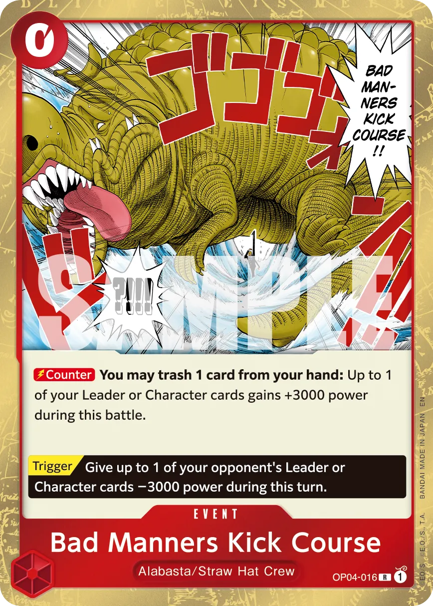 Carta Bad Manners Kick Course (OP04-016)