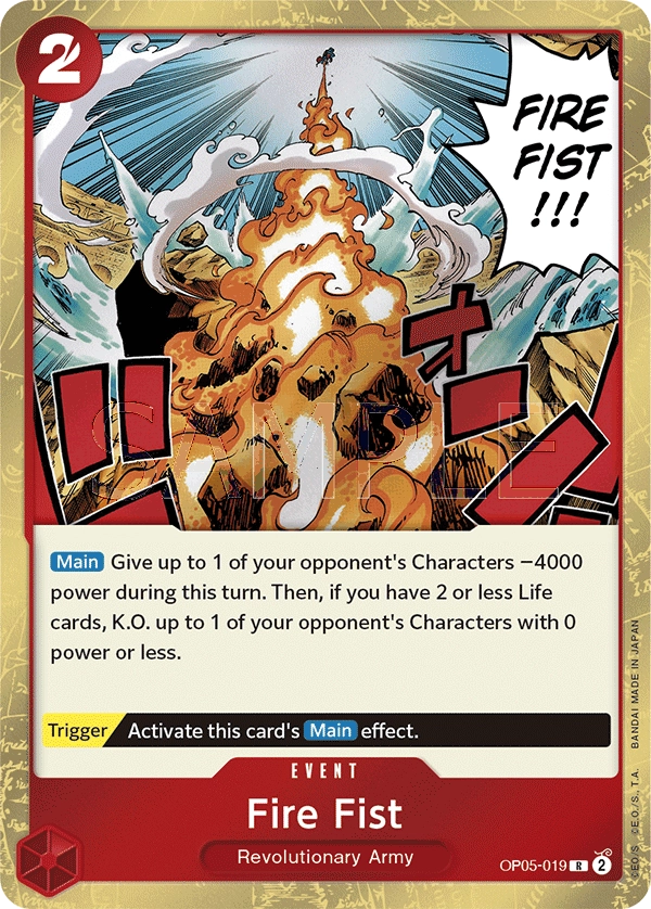 Carta Fire Fist (OP05-019)