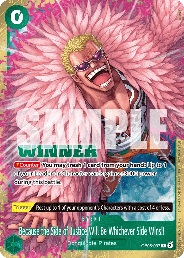 Carta Because the Side of Justice Will Be Whichever Side Wins!! (OP05-037)