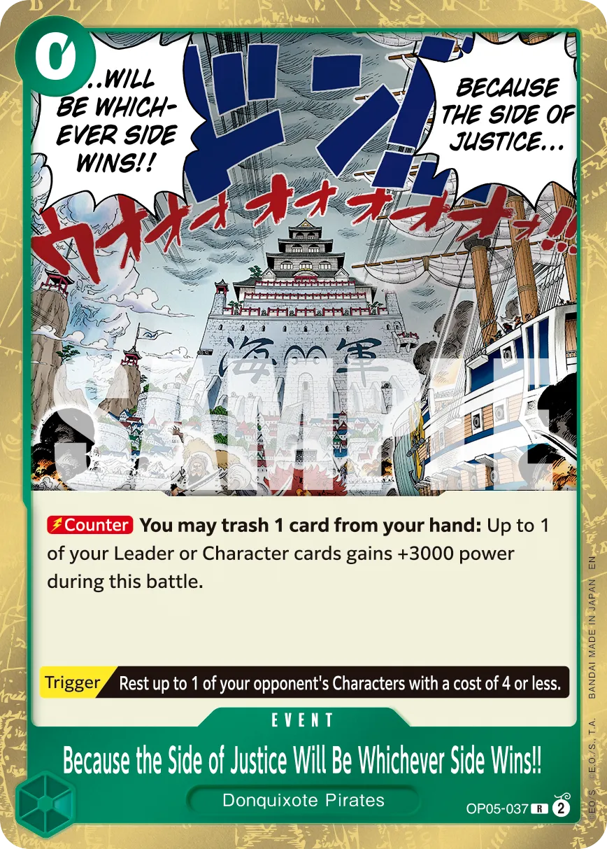 Carta Because the Side of Justice Will Be Whichever Side Wins!! (OP05-037)