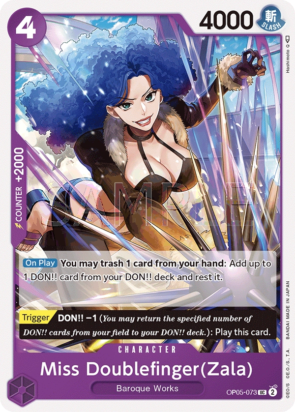 Carta Miss Doublefinger(Zala) (OP05-073)