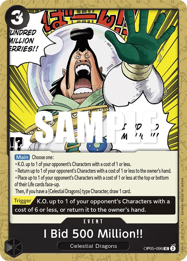 Carta I Bid 500 Million!! (OP05-096)