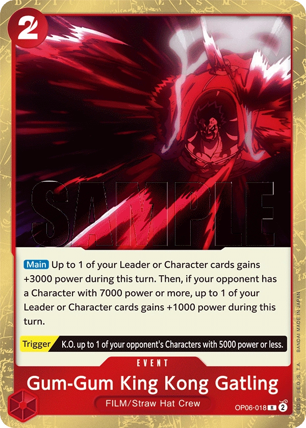 Carta Gum-Gum King Kong Gatling (OP06-018)