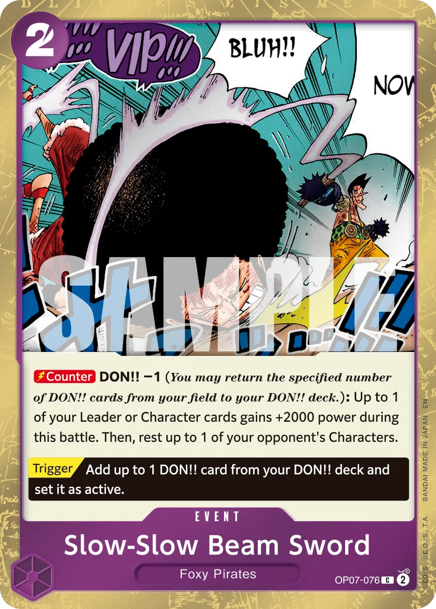 Carta Slow-Slow Beam Sword (OP07-076)