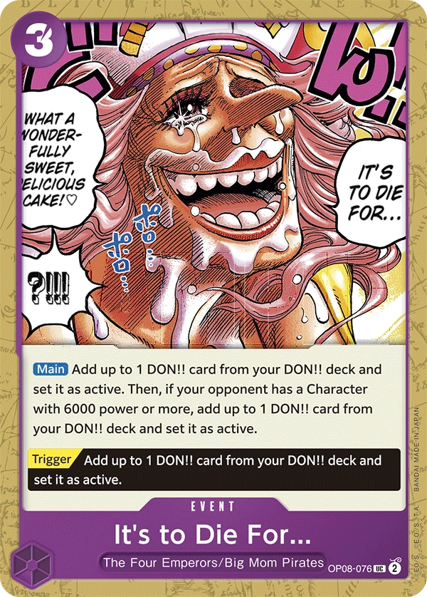 Carta It's to Die For... (OP08-076)