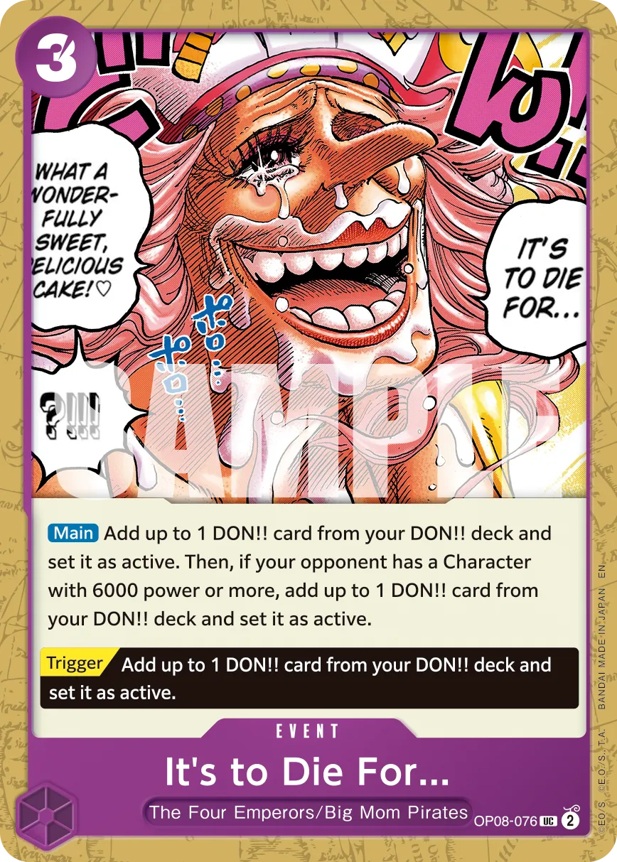 Carta It's to Die For... (OP08-076)