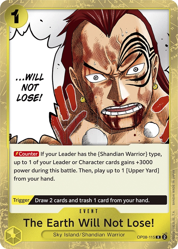 Carta The Earth Will Not Lose! (OP08-115)