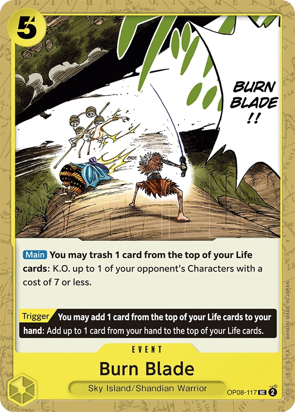 Carta Burn Blade (OP08-117)