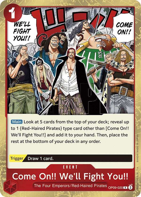 Carta Come On!! We'll Fight You!! (OP09-020)