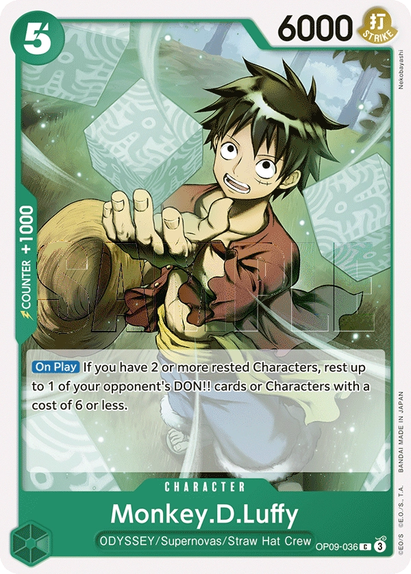 Carta Monkey.D.Luffy (OP09-036)