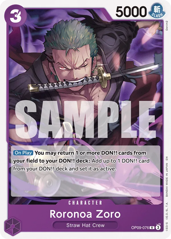 Carta Roronoa Zoro (OP09-076)