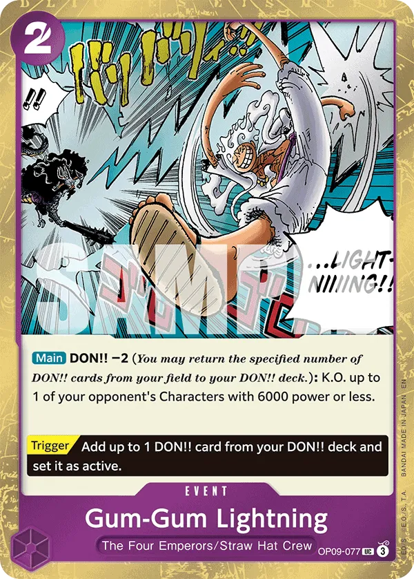 Carta Gum-Gum Lightning (OP09-077)
