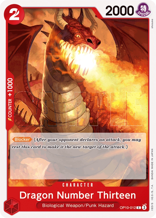 Carta Dragon Number Thirteen (OP10-012)