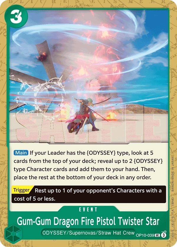 Carta Gum-Gum Dragon Fire Pistol Twister Star (OP10-039)