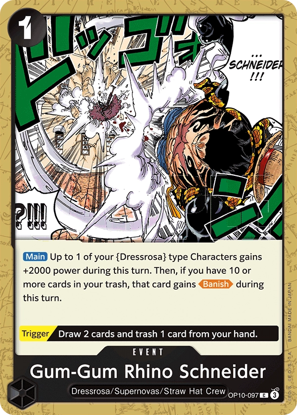 Carta Gum-Gum Rhino Schneider (OP10-097)