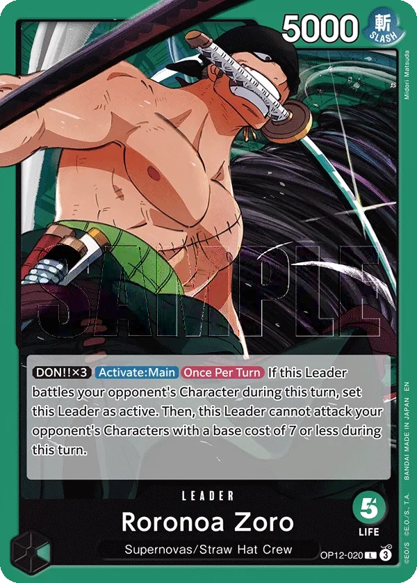 Carta Roronoa Zoro (OP12-020)