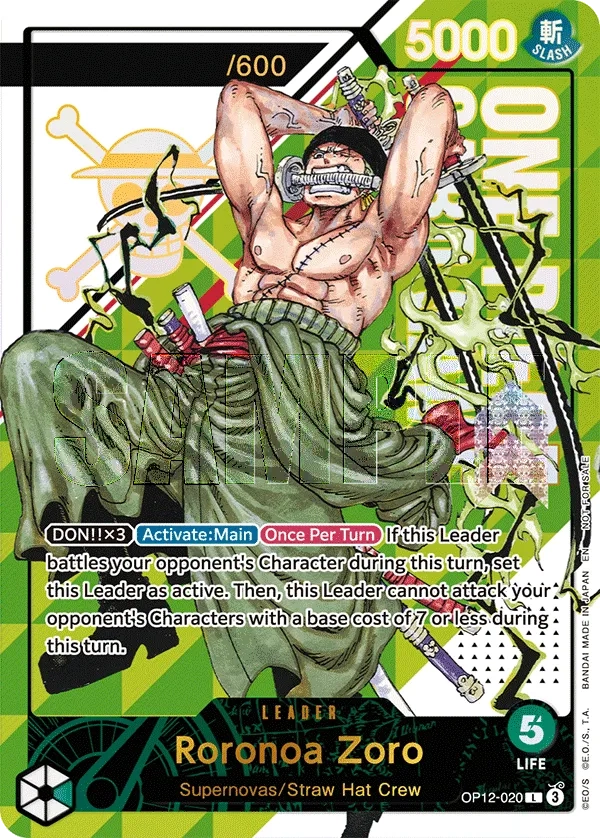 Carta Roronoa Zoro (OP12-020)