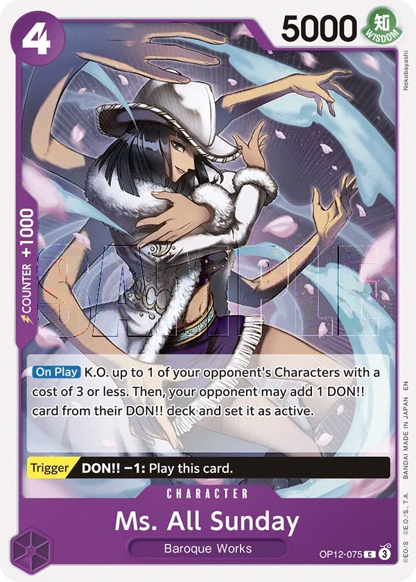 Carta Ms. All Sunday (OP12-075)