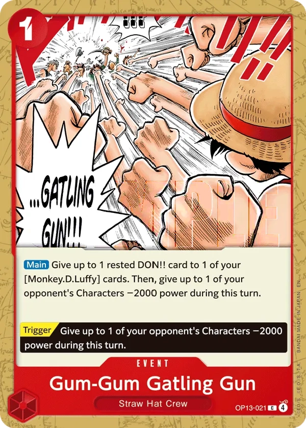 Carta Gum-Gum Gatling Gun (OP13-021)