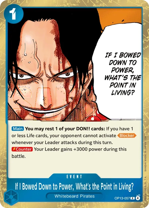 Carta If I Bowed Down to Power, What's the Point in Living? (OP13-057)