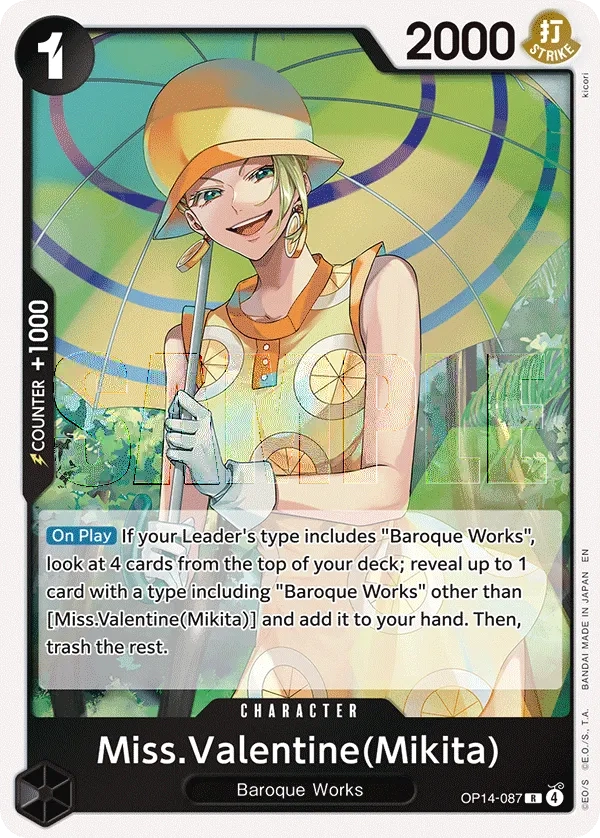 Carta Miss.Valentine(Mikita) (OP14-087)