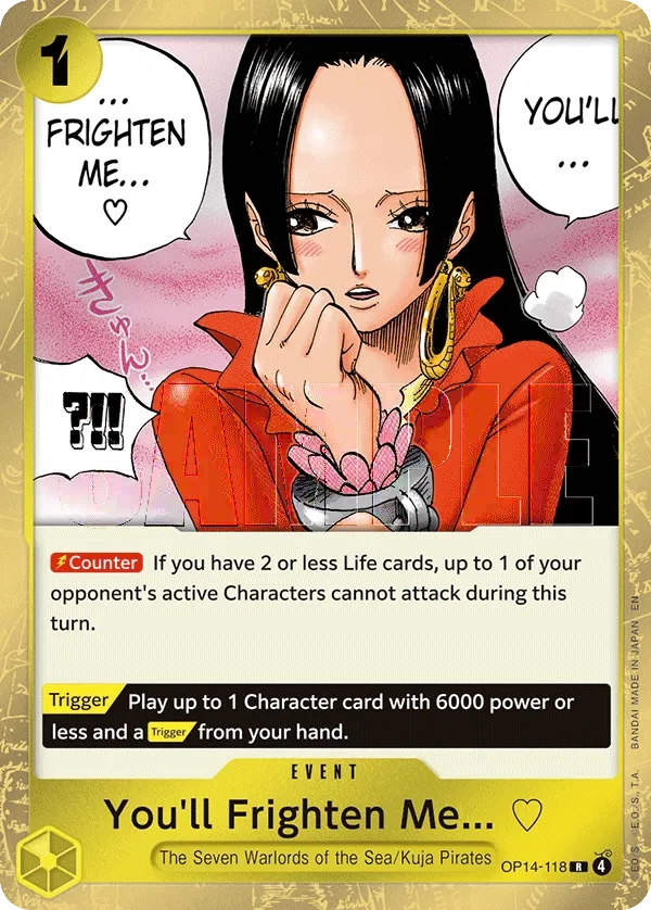 Carta You'll Frighten Me... ♡ (OP14-118)