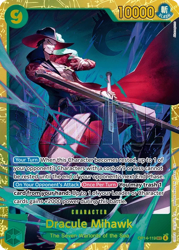 Carta Dracule Mihawk (OP14-119)