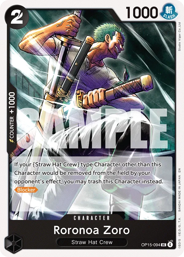 Carta Roronoa Zoro (OP15-094)