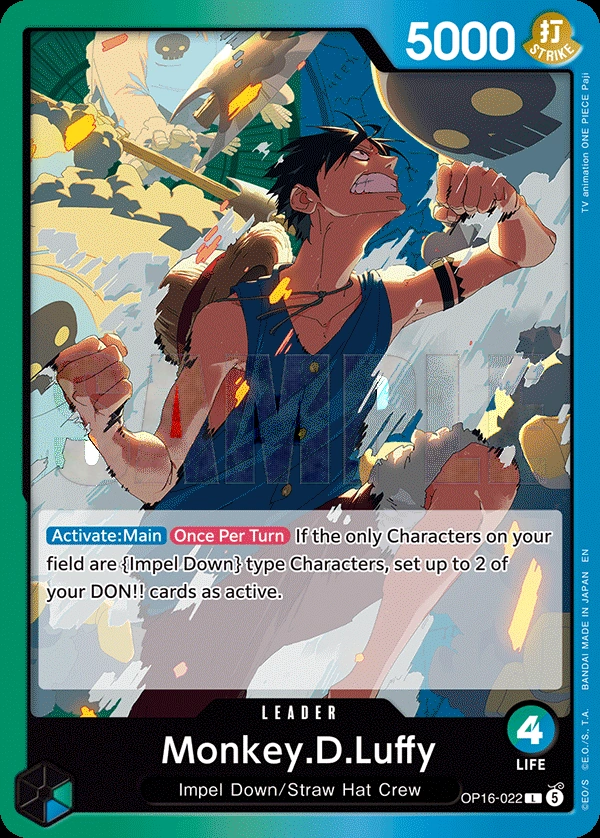 Carta Monkey.D.Luffy (OP16-022)