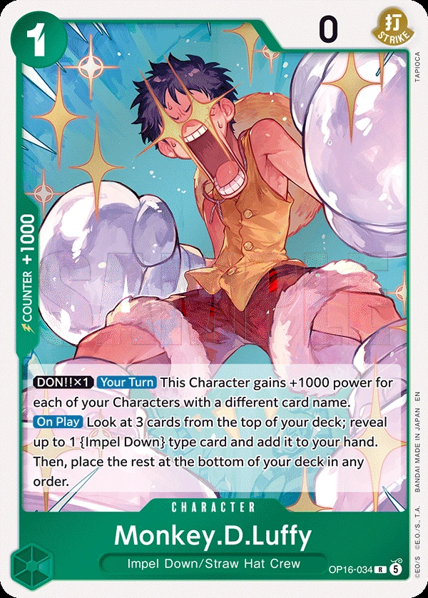 Carta Monkey.D.Luffy (OP16-034)