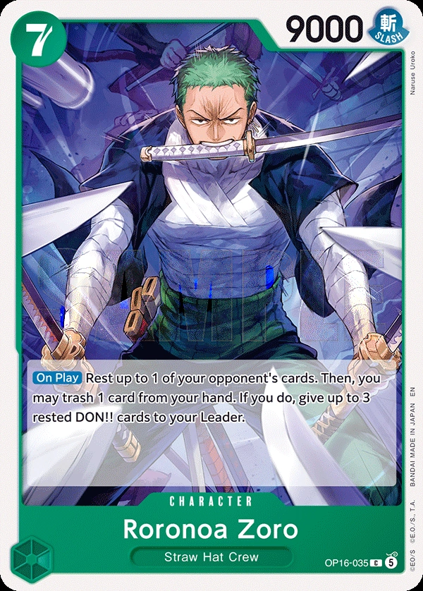 Carta Roronoa Zoro (OP16-035)