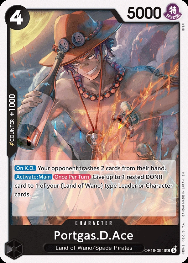Carta Portgas.D.Ace (OP16-094)