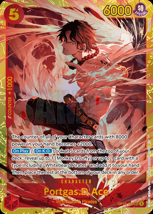 Carta Portgas.D.Ace (OP16-118)