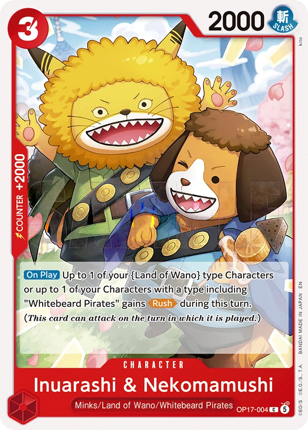 Carta Inuarashi & Nekomamushi (OP17-004)