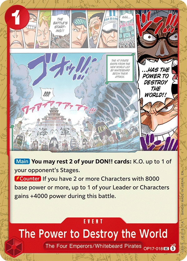 Carta The Power to Destroy the World (OP17-018)