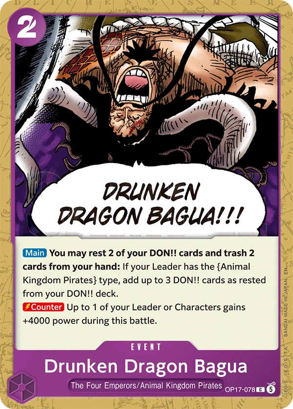 Carta Drunken Dragon Bagua (OP17-078)