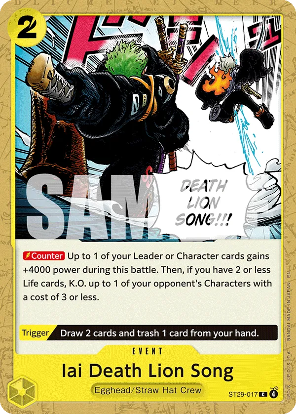 Carta Iai Death Lion Song (ST29-017)